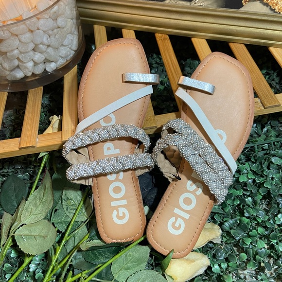 White GIOSEPPO Sandals With Strass Details . Size - 39 - Picture 7 of 15